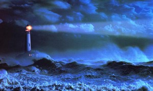 Light-House-in-Stormy-Night